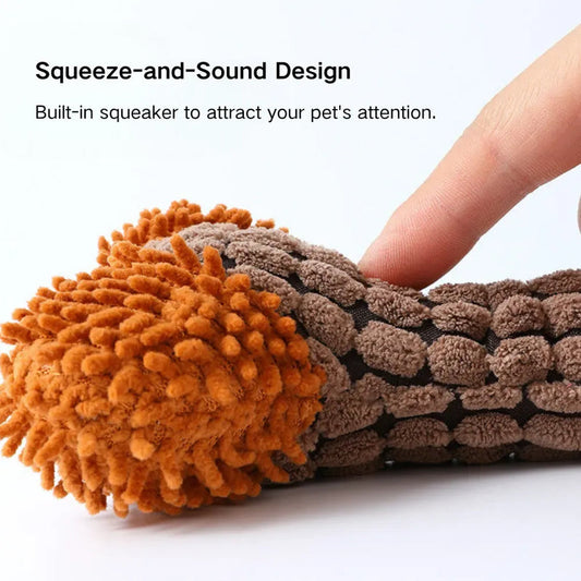 Durable Squeaky Pet Toys Corn Mop Bone Plush Dog Chew Toys