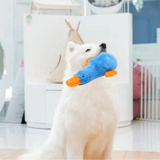 Interactive Durable Chew Squeaky Plush Duck Dog Toy