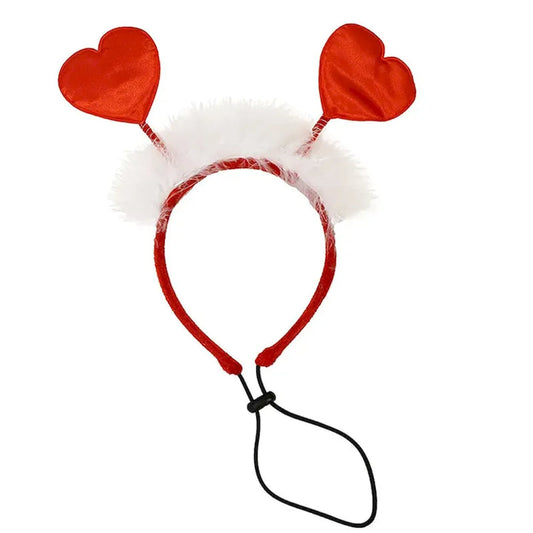 Valentine's Day Pet Decoration Set Dog Neckband Headband Party Accessories